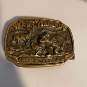 Vintage West Virginia belt buckle